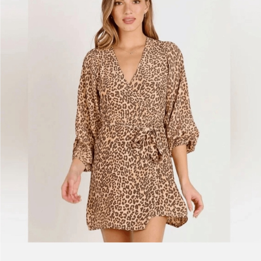 Leopard Print Wrap Dress